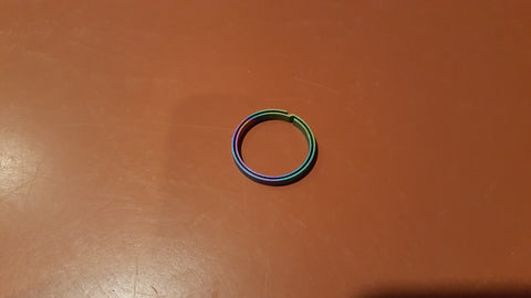 Titanium Round Key Ring Rainbow Color