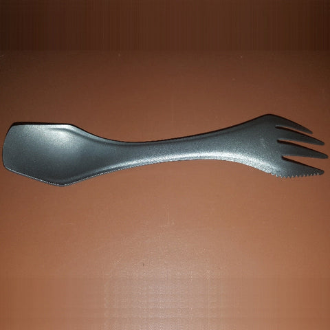 Titanium Spork Knife Combo Utensil - Fork, Spoon, Knife in one piece 22 grams